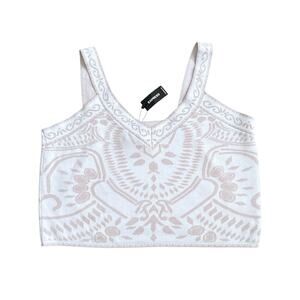 Express Women's XL Sleeveless Knit V-Neck Crop Tank Top NWT